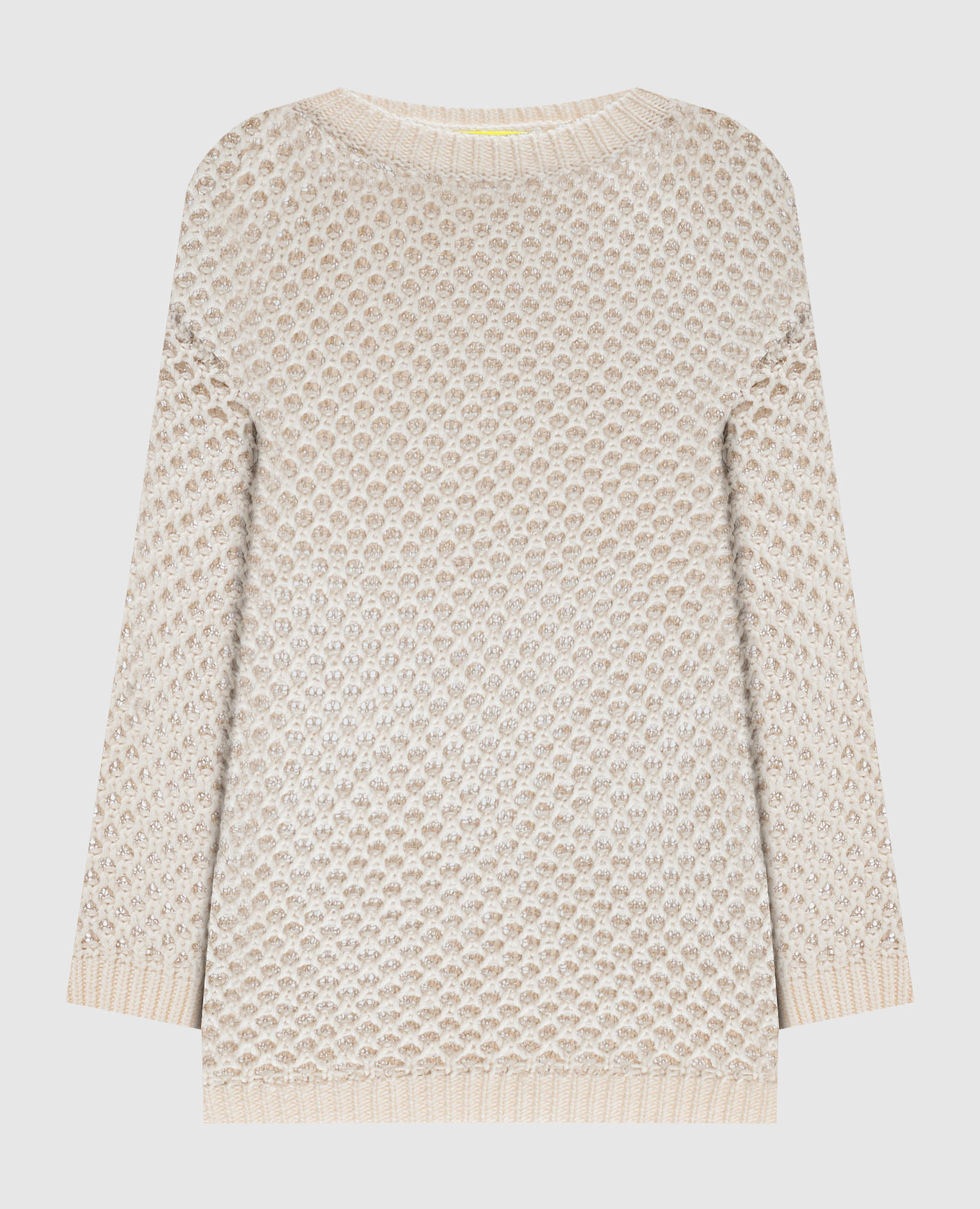 

Beige openwork sweater with wool and lurex Twinset Actitude