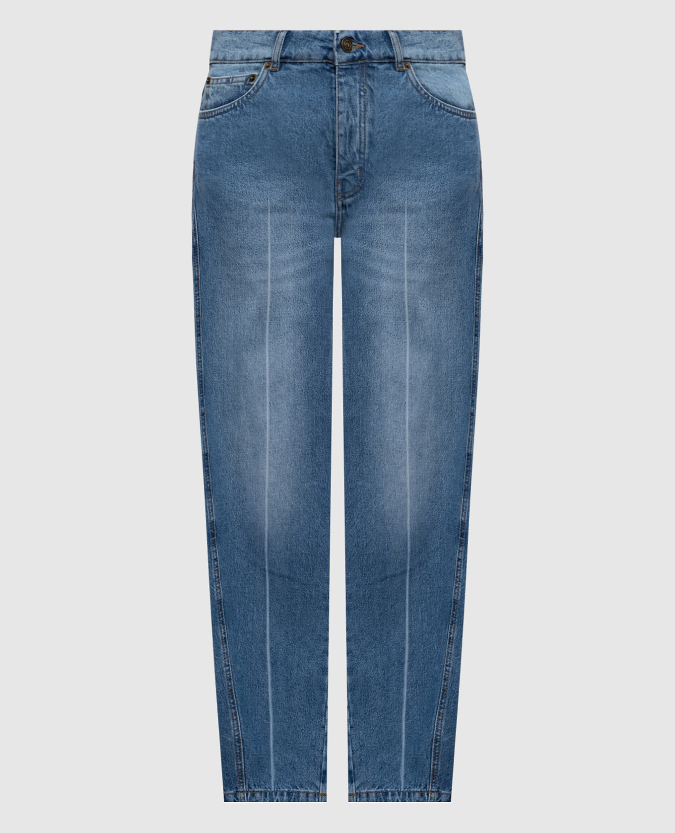 Blue mom jeans with a frayed effect Jacob Lee