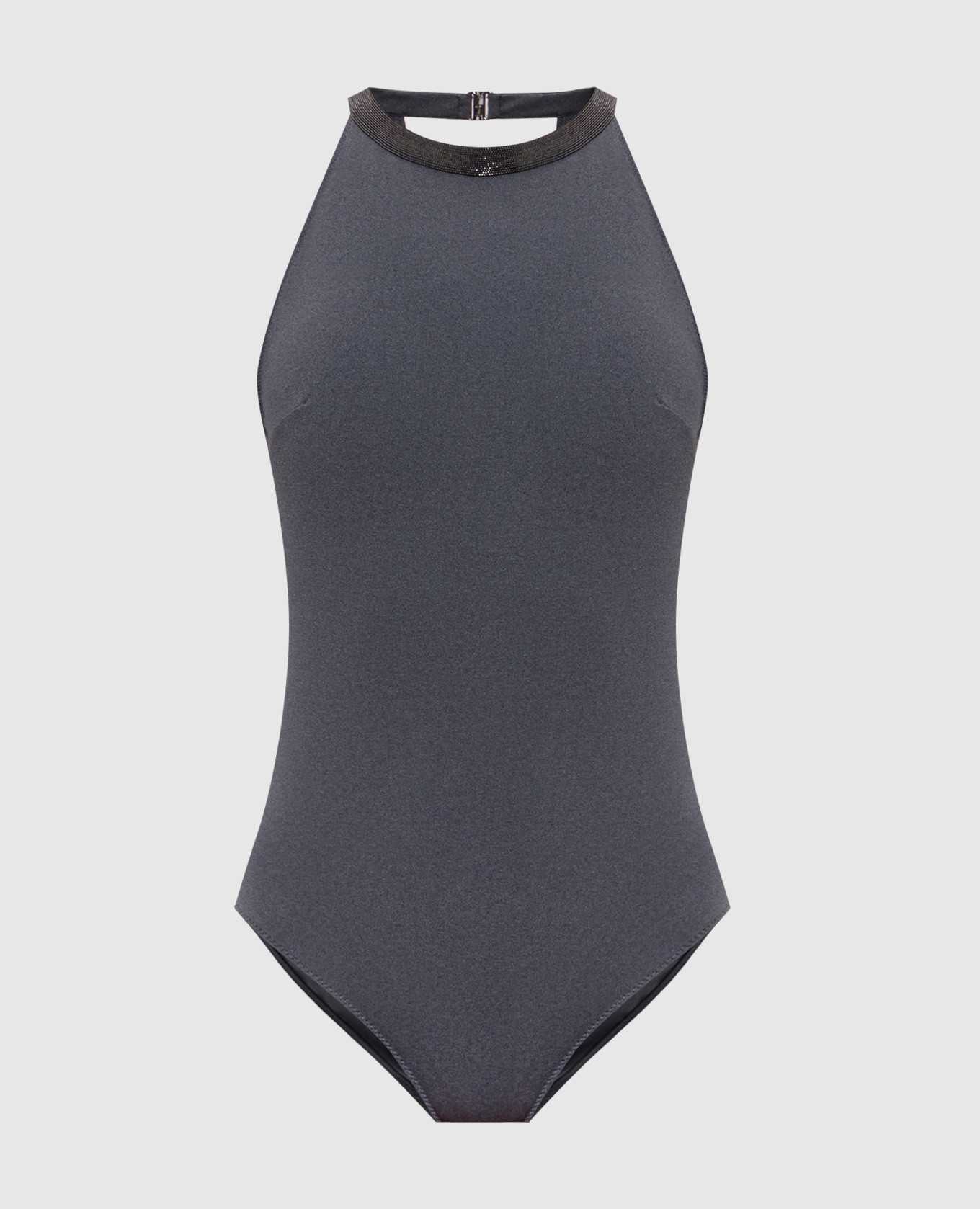 

Gray swimsuit with monil chain Brunello Cucinelli, Grey