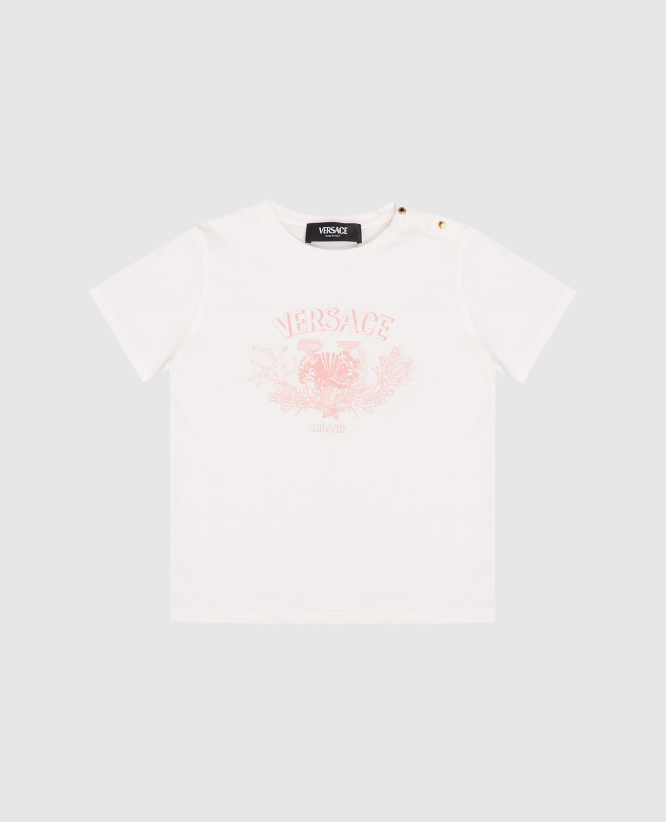 

Children's white t-shirt with Tresor logo print Versace, Белый