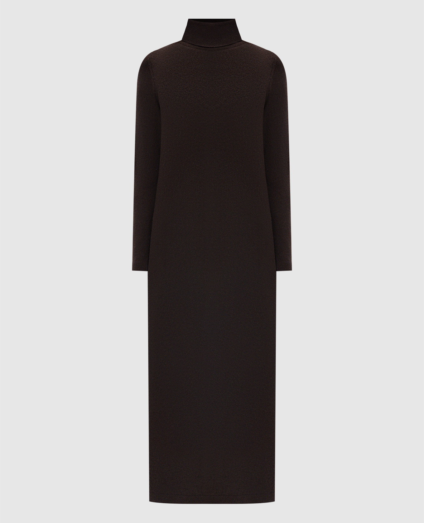 

Brown wool and cashmere midi dress Allude