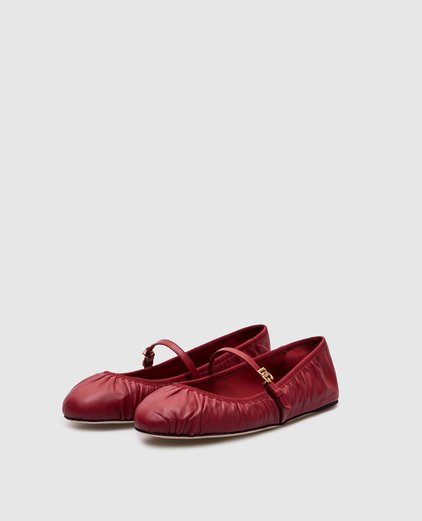 

Burgundy leather ballet flats Dolce&Gabbana