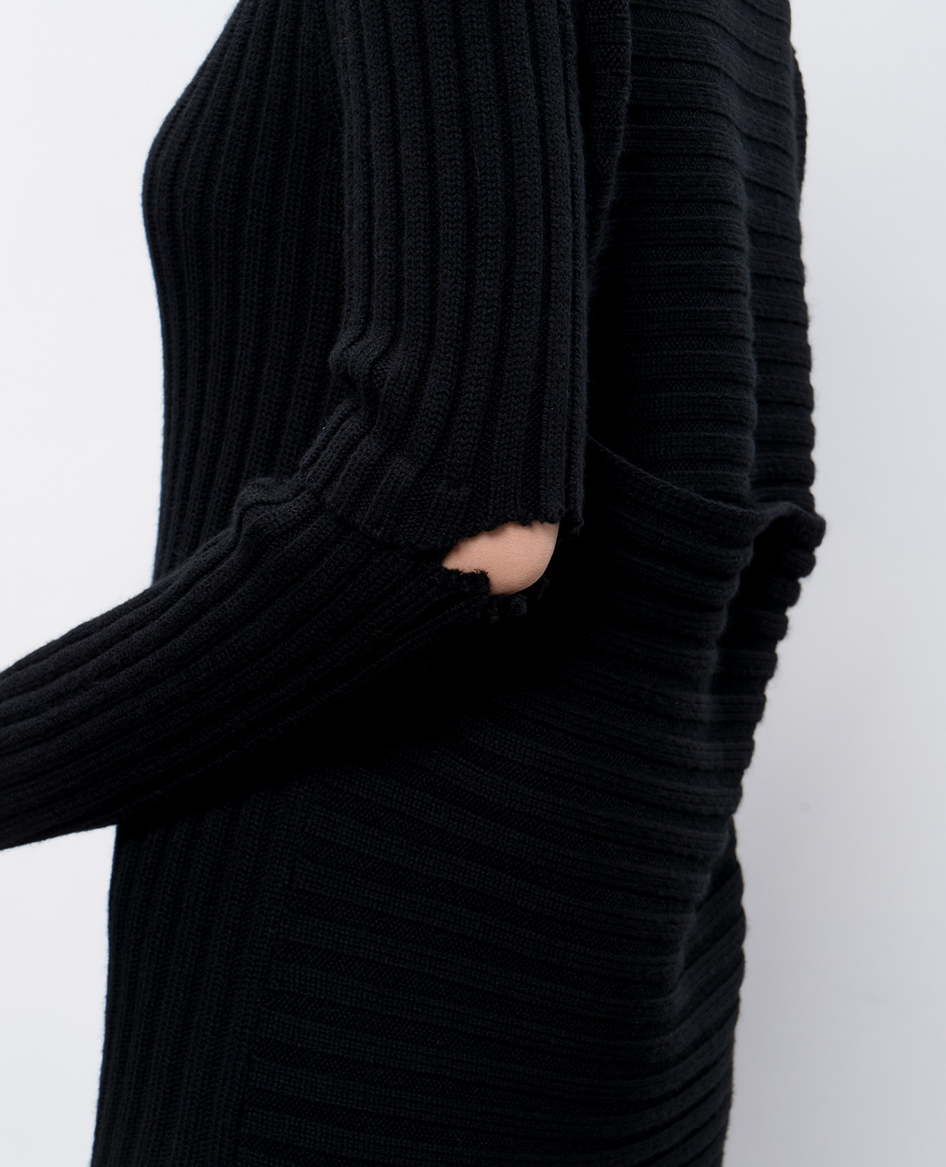 Black wool sweater with cutouts Helmut Lang 5