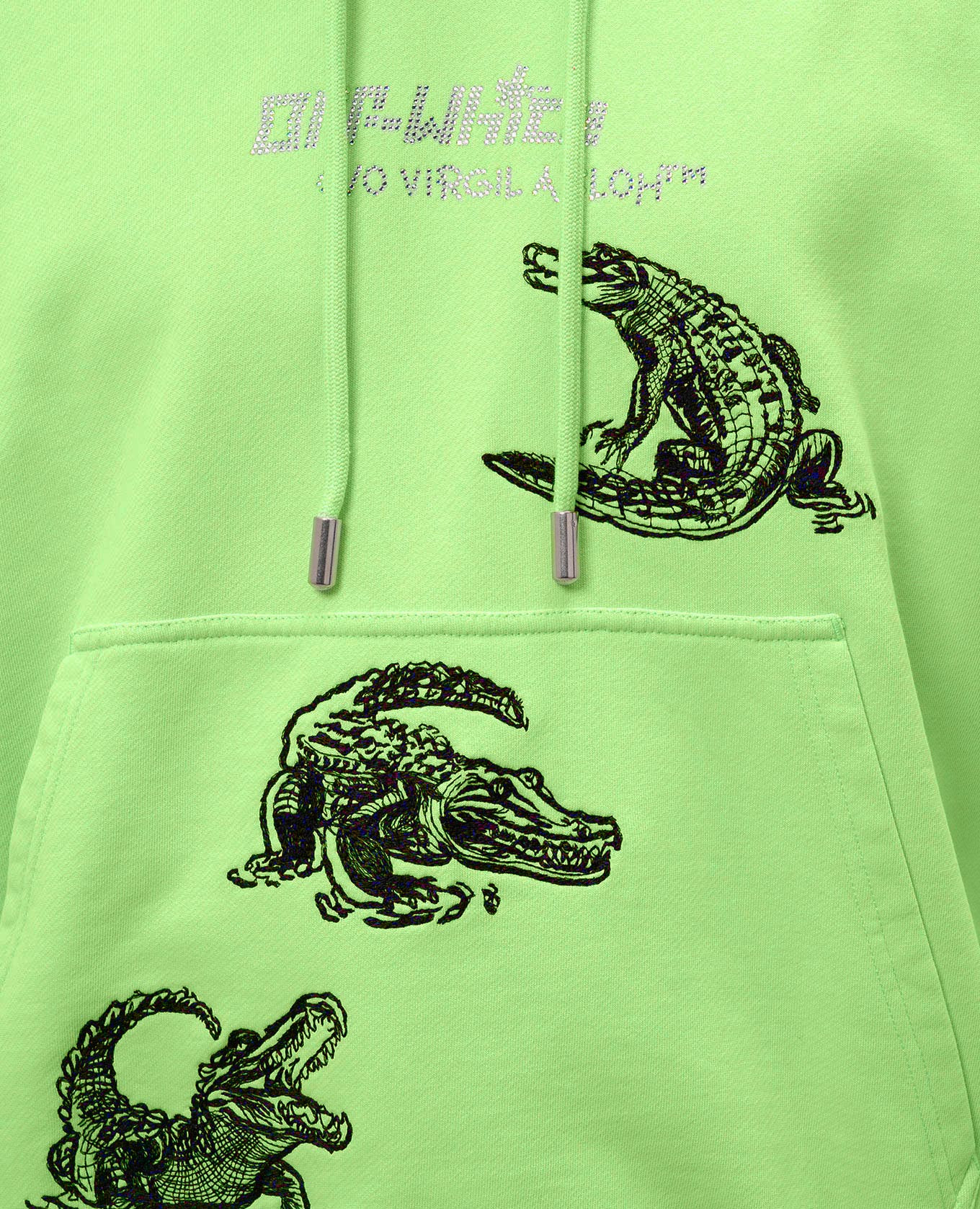 

Green hoodie with crystal logo Off-White