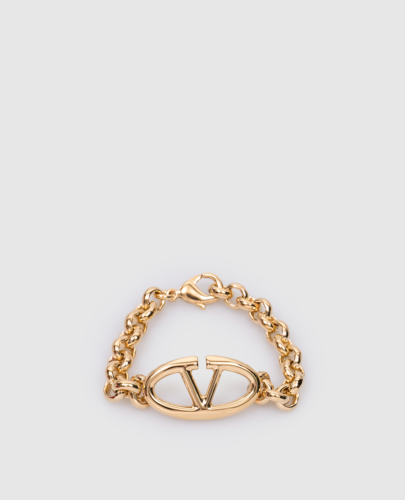 Golden chain bracelet with vlogo logo valentino