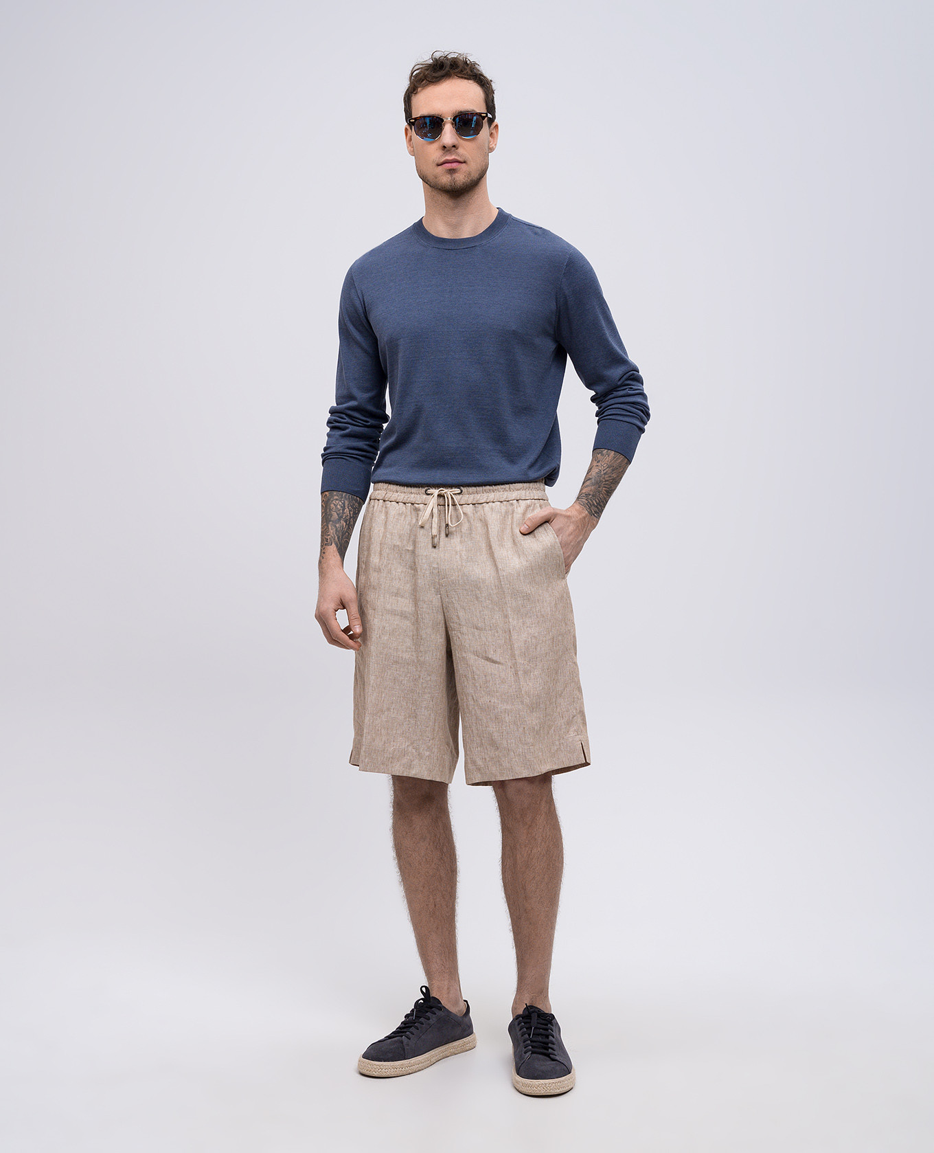 

Blue sweater with silk Peserico