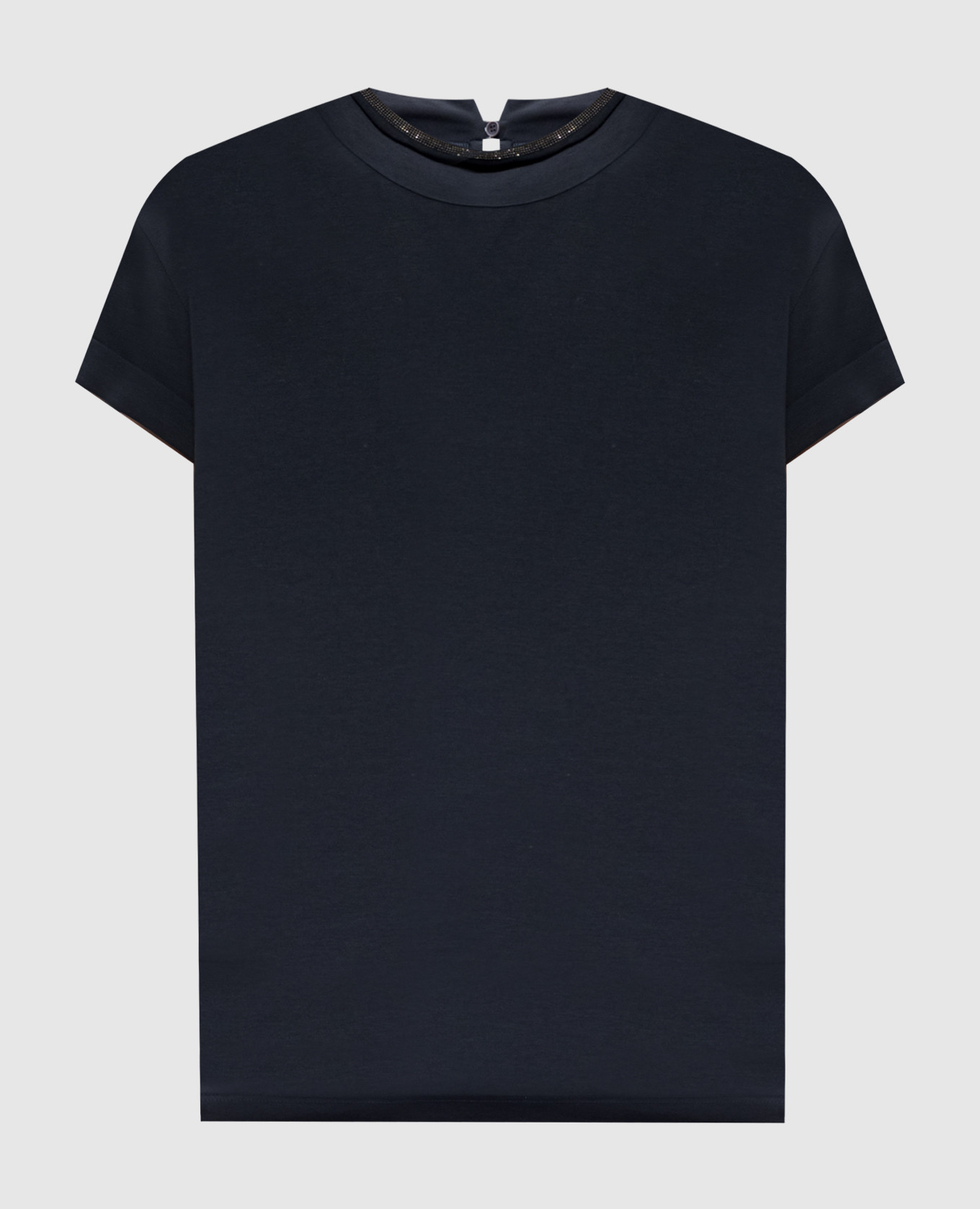 

Blue T-shirt with lapels Brunello Cucinelli