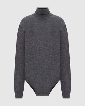 Maison Margiela Gray wool and cashmere bodysuit S50NA0026M13060