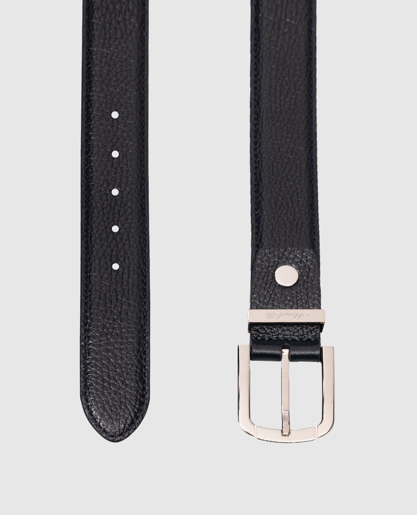 

Blue leather strap with logo Enrico Mandelli