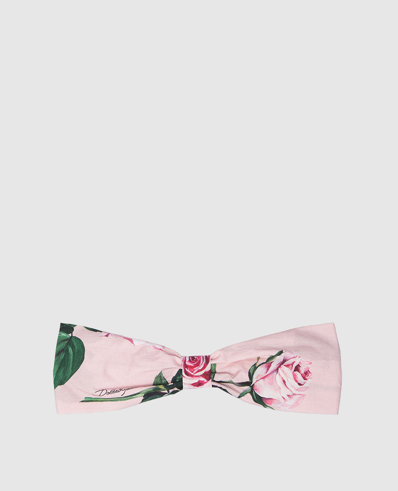 

Children's pink headband in a branded floral print Dolce&Gabbana