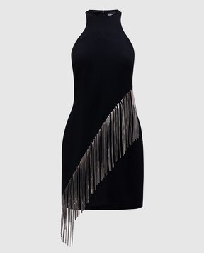 David Koma Black mini dress with chains RE25DK47D