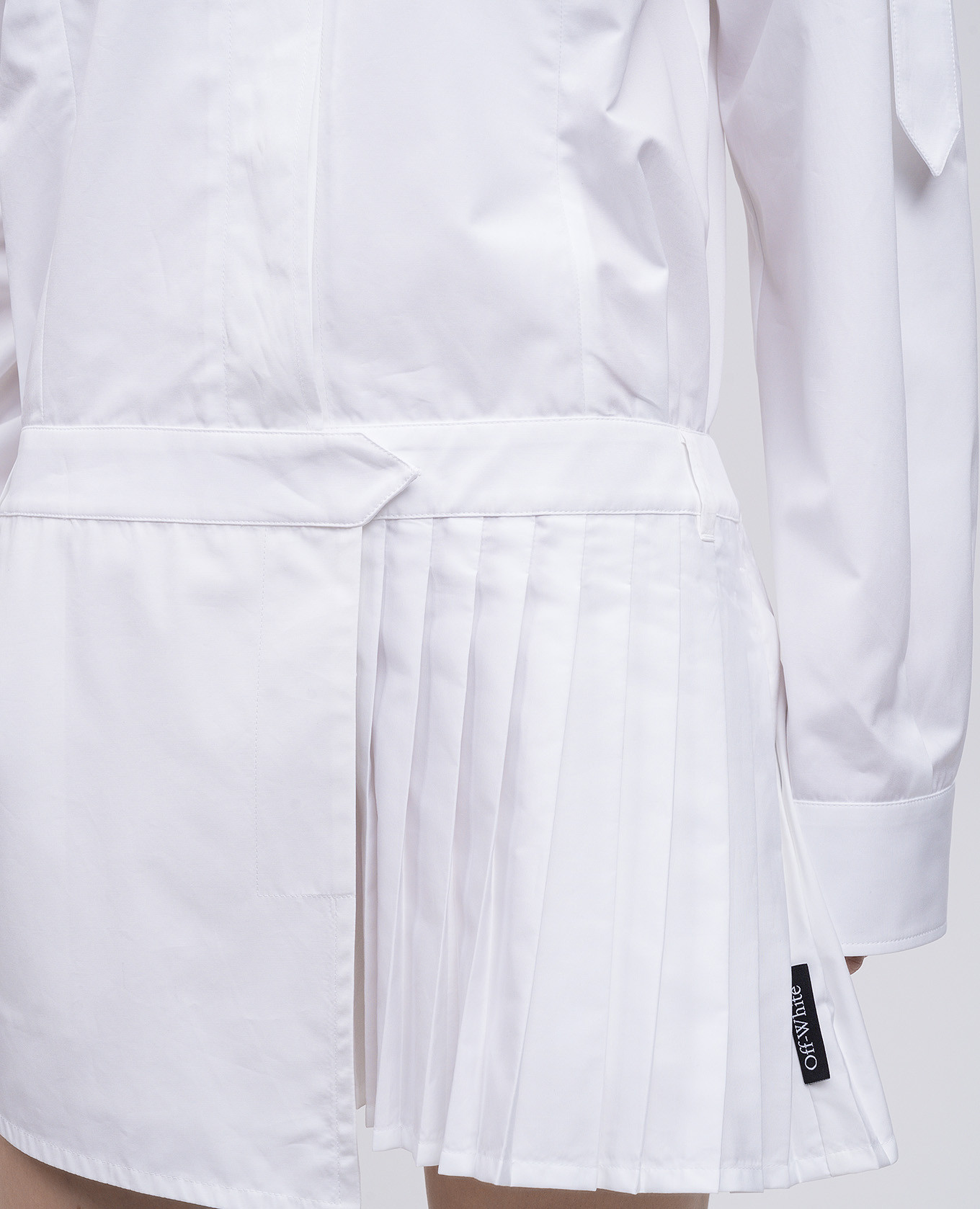 

White shirt dress with pleating Off-White