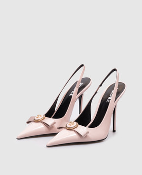 Versace Gianni Ribbon Pink Patent Leather Slingbacks 10137161A08983