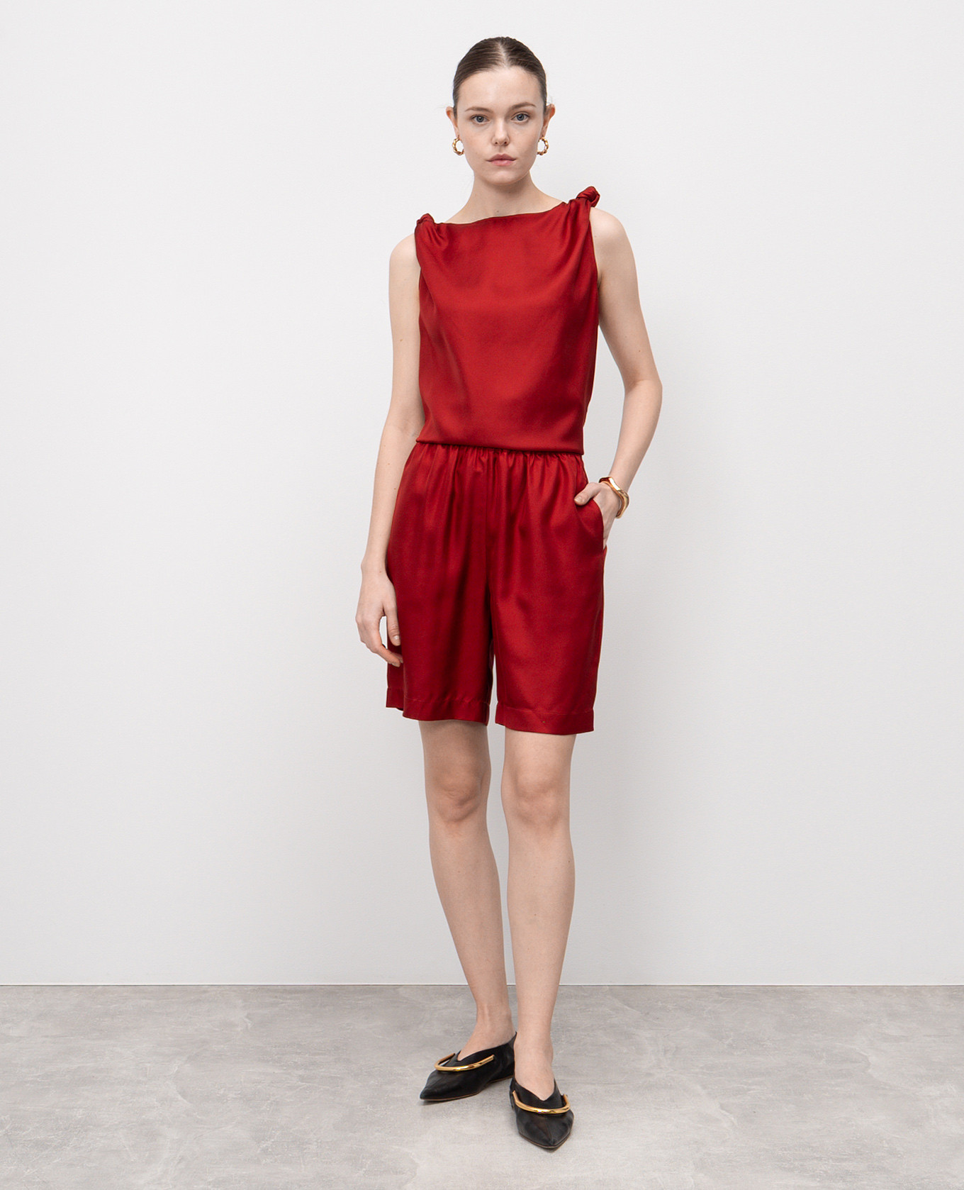 

Burgundy REMY silk top Lou Lou Studio