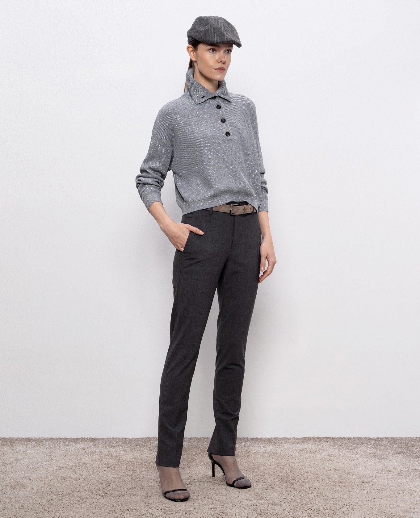 

Gray sweater with lurex Brunello Cucinelli, Grey