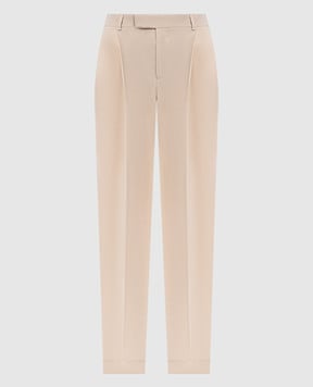 Jacob Lee Beige silk pants WTP057SS25SCSD