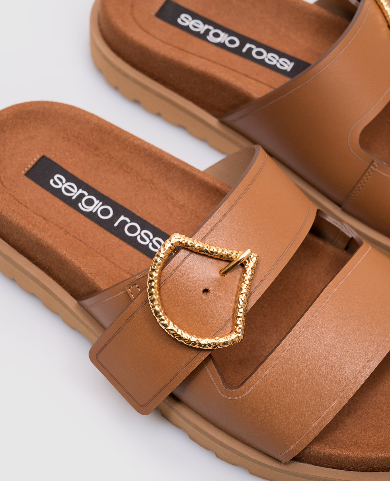 

Brown leather flip-flops Zambia Sergio Rossi
