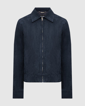 Dolce&Gabbana Blue suede jacket G9BPCLHULUU