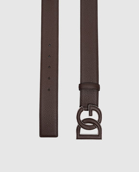 Dolce&Gabbana Brown leather strap with DG logo BC4675AT489