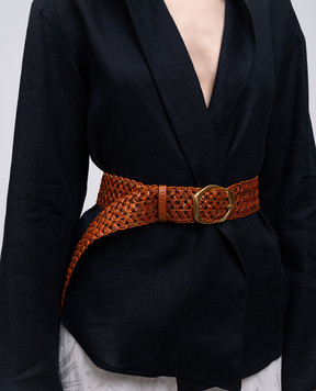 Twinset Brown belt with weaving 251TO5290