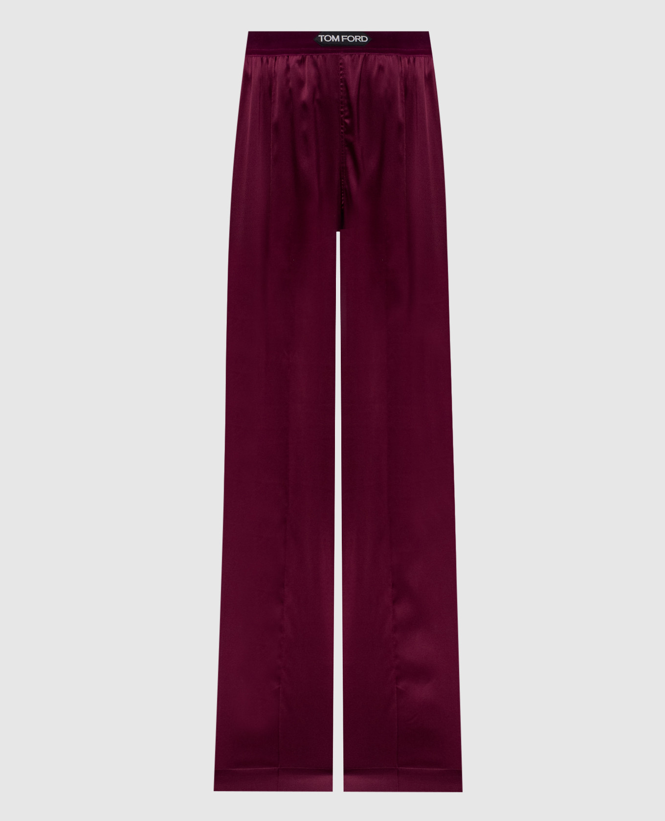 Tom Ford - Red silk pants with logo PAW397FAX881 - shop with