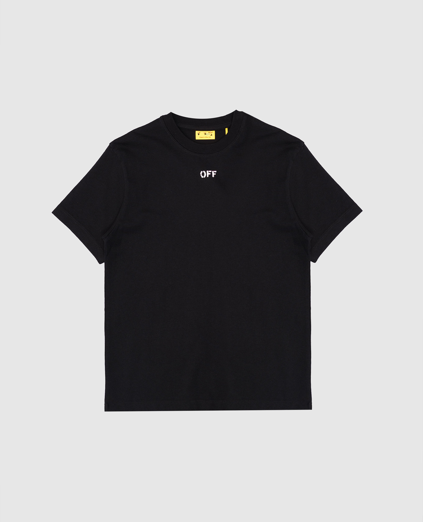 

Children's black T-shirt with Off print Off-White