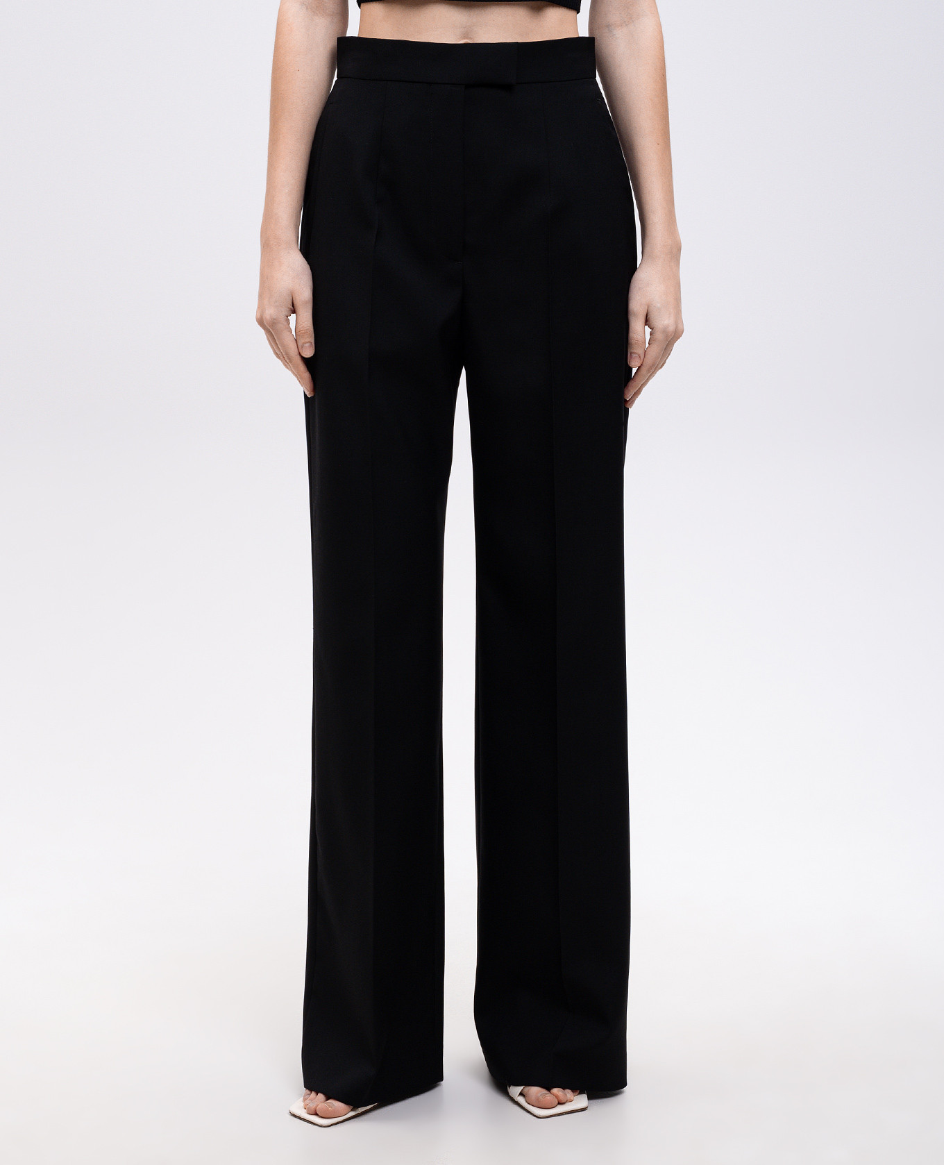 

Black wool palazzos Alexander McQueen
