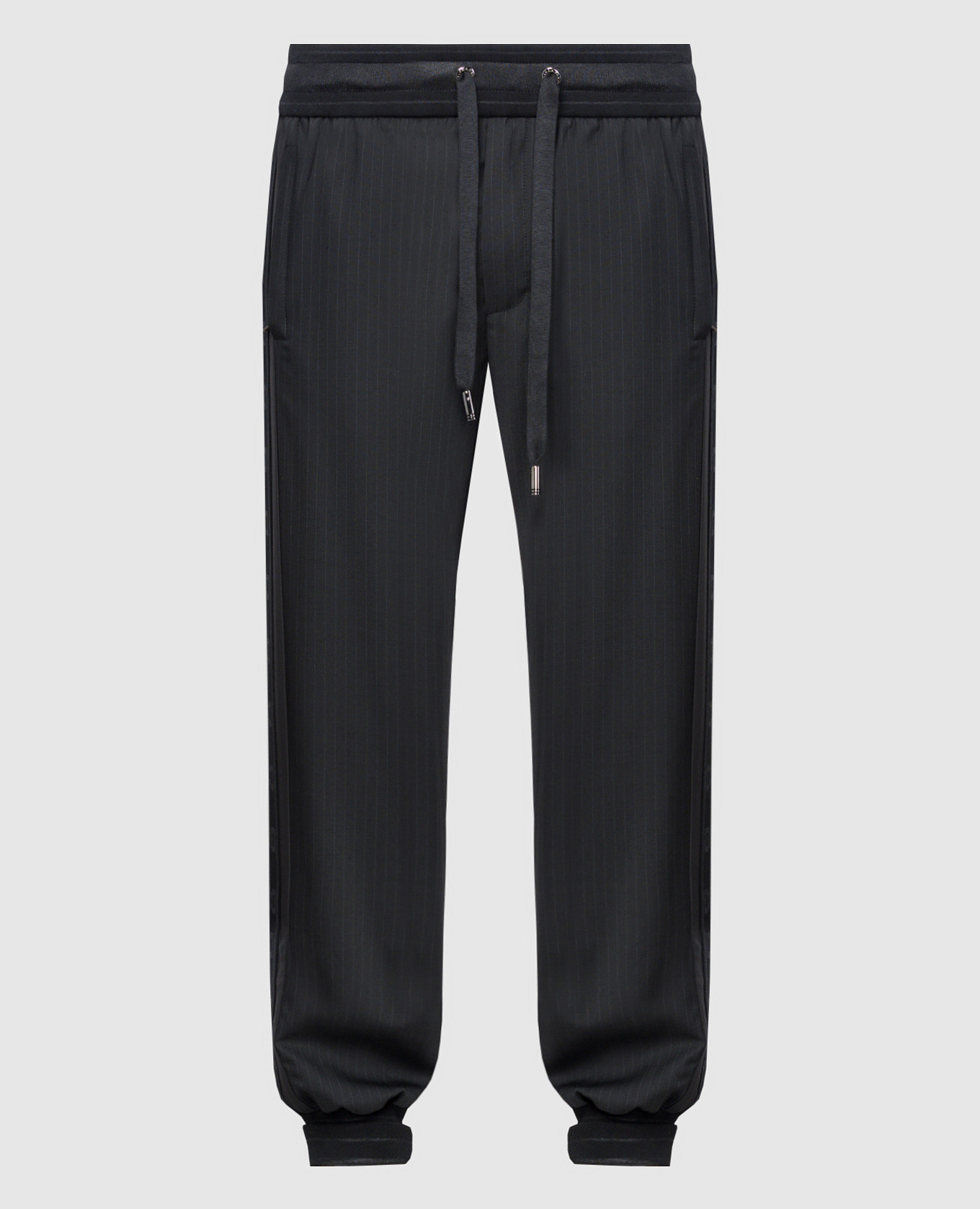 Logo wool joggers in black dolce&gabbana