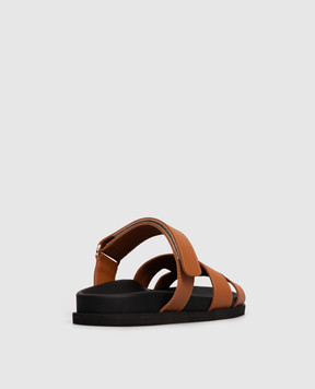 Babe Pay Pls Brown leather flip-flops 276001KO