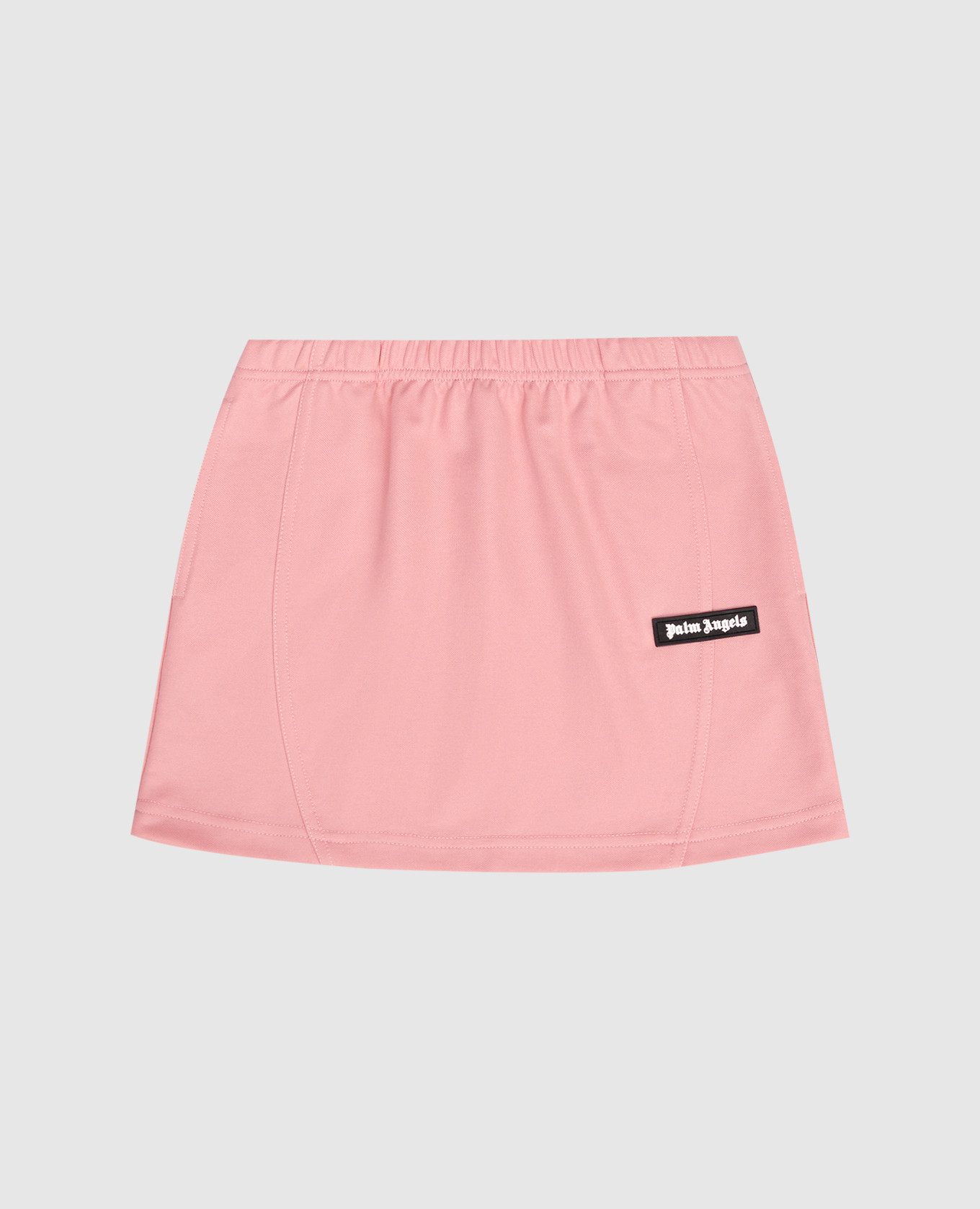 Children&#39;s pink skirt with logo Palm Angels