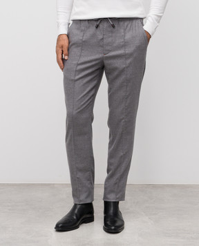 ISAIA Gray wool pants PNC01676400