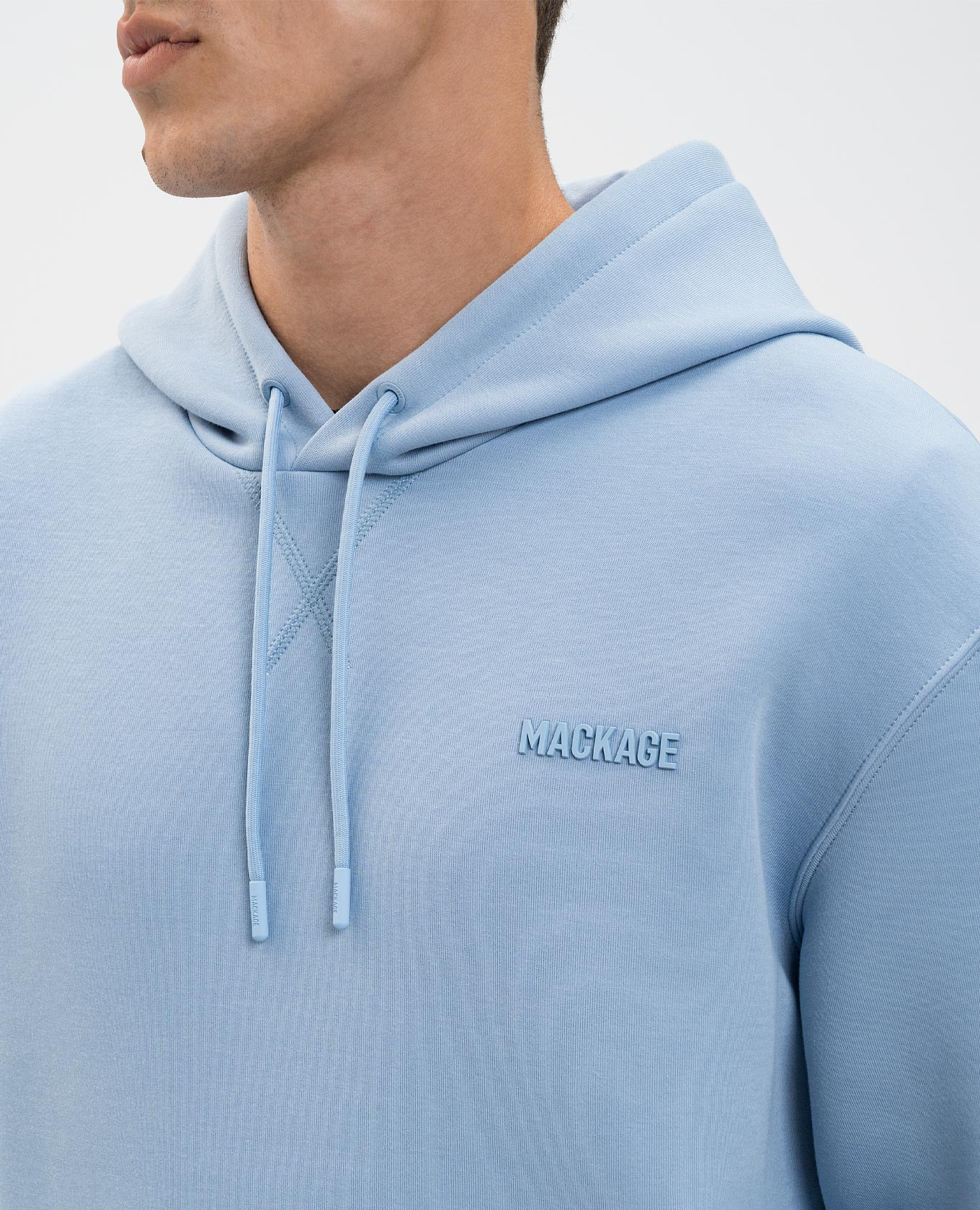 

KRYSTIAN blue melange hoodie Mackage, Light blue