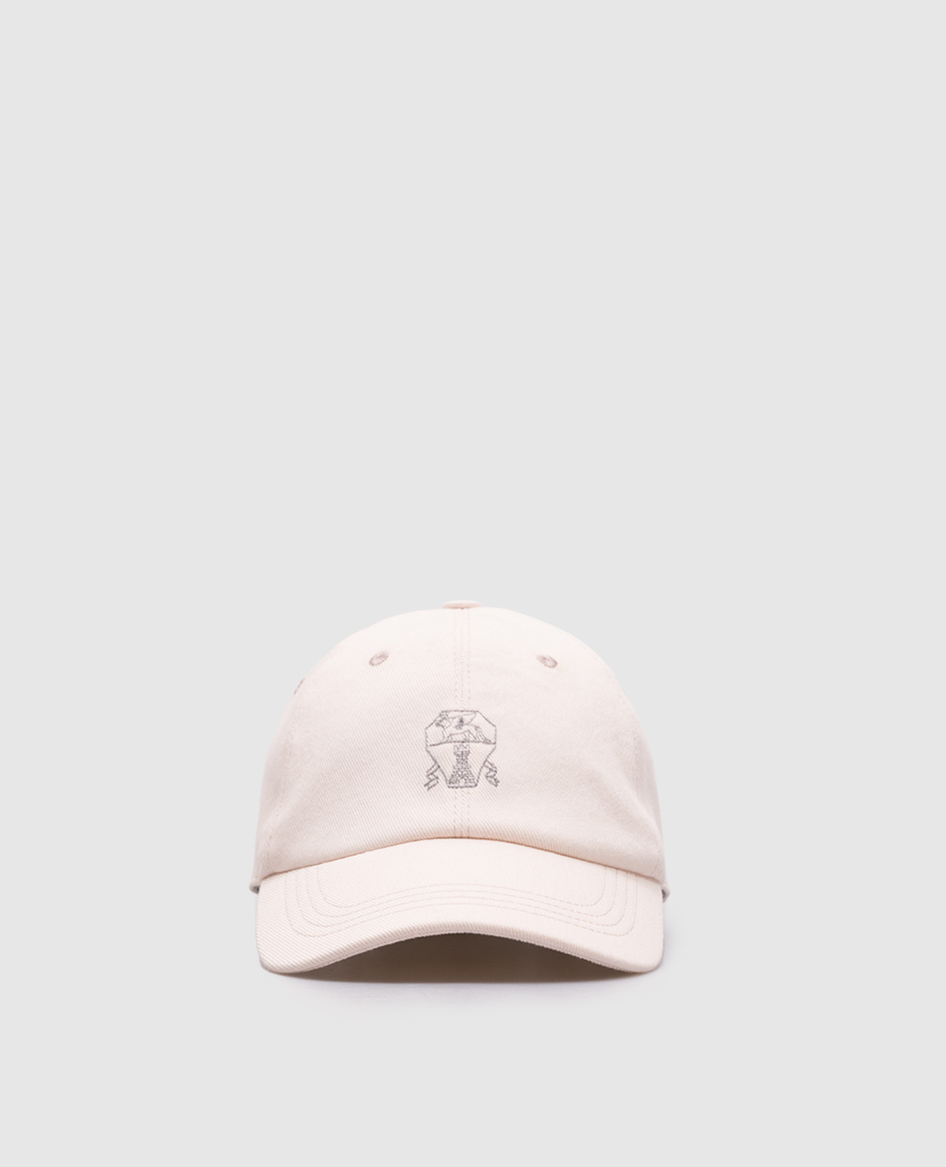 

Children's pink cap with embroidered logo emblem Brunello Cucinelli