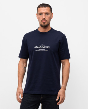 Brunello Cucinelli Blue T-shirt with print M0B138495