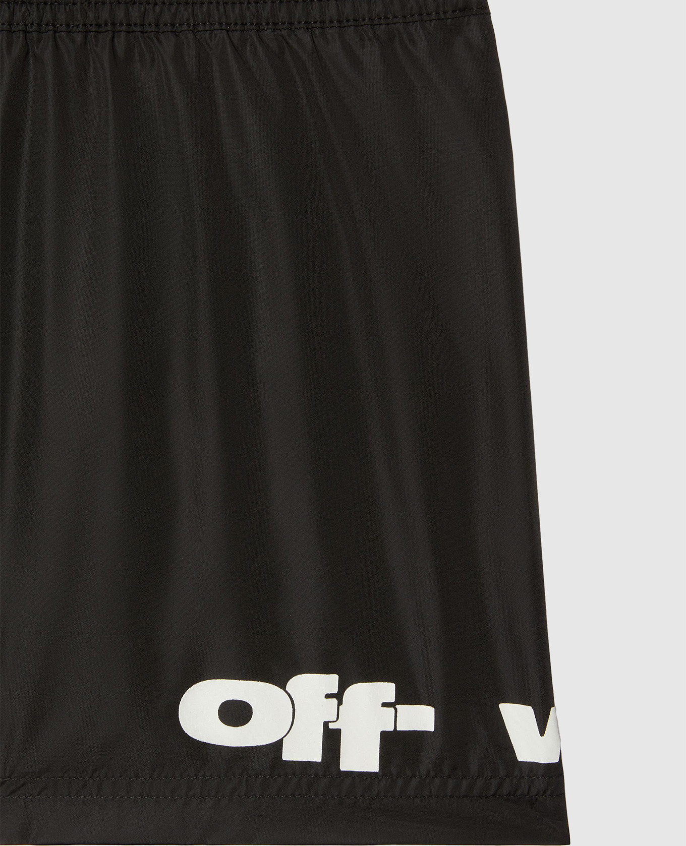 

Kids' black swim shorts with logo print Off-White