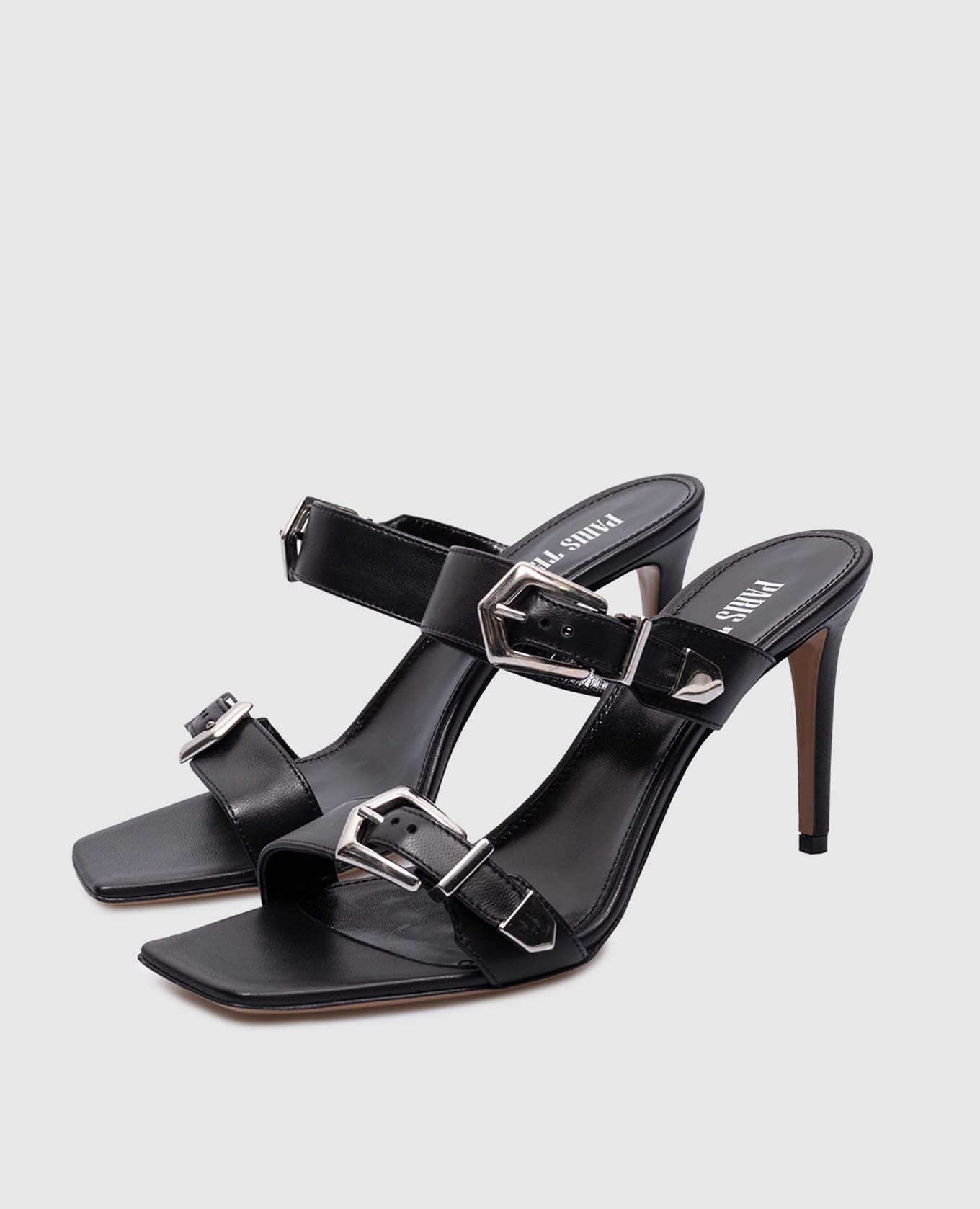 

Ursula black leather mules Paris Texas