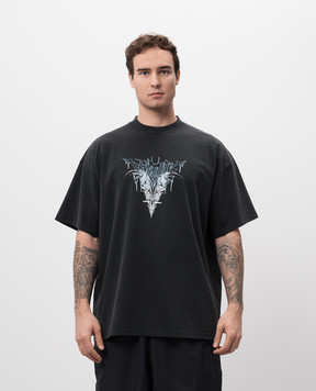 Vetements Black t-shirt with a print UA66TR670B