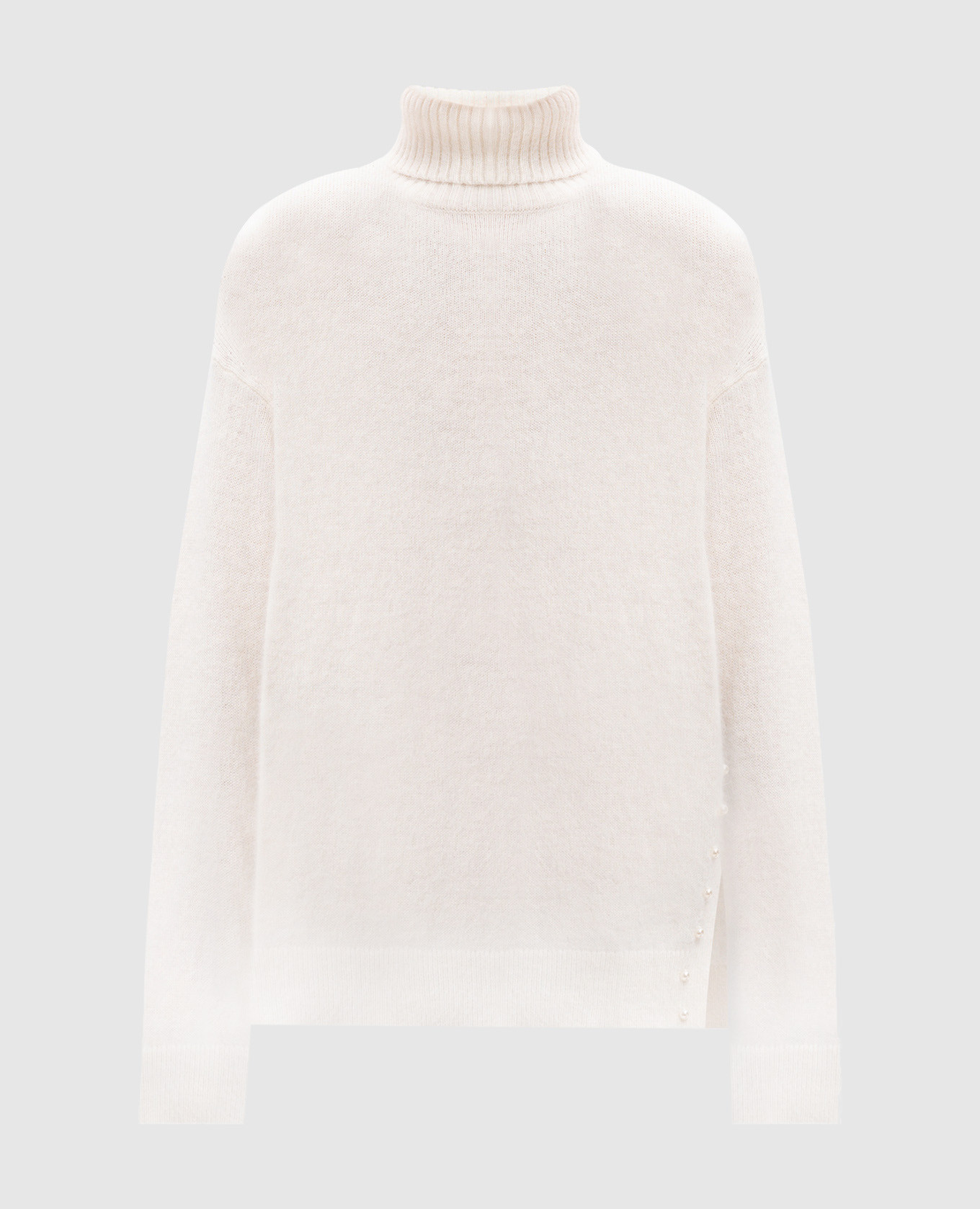 

White angora sweater with beads Twinset