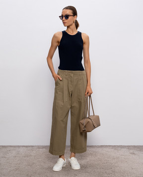 Max Mara Blue ribbed top AMBURGO AMBURGO