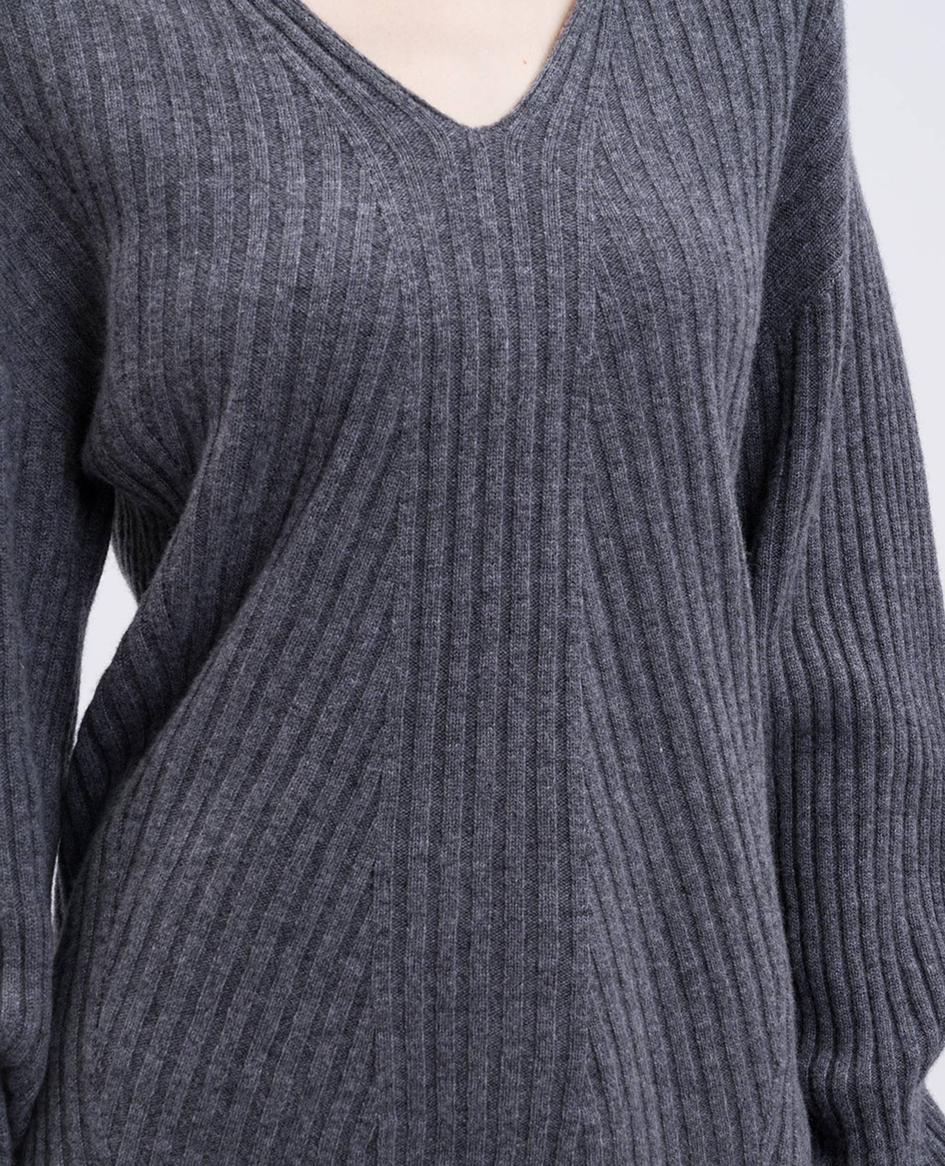 Grey wool and cashmere hooded pullover Twinset 5