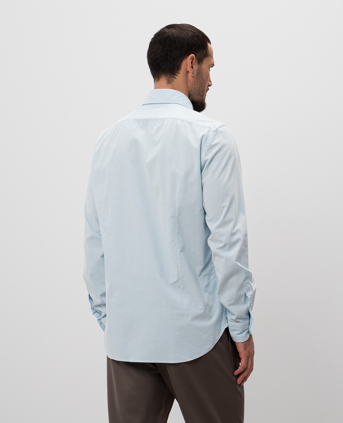 

Blue corduroy shirt Enrico Mandelli, Light blue