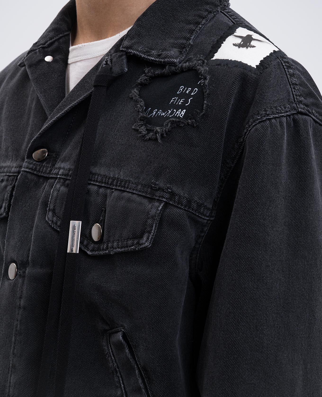 

Raf black denim jacket Ann Demeulemeester