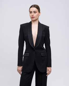 Dolce&Gabbana Black wool and silk jacket F2964TFU21E