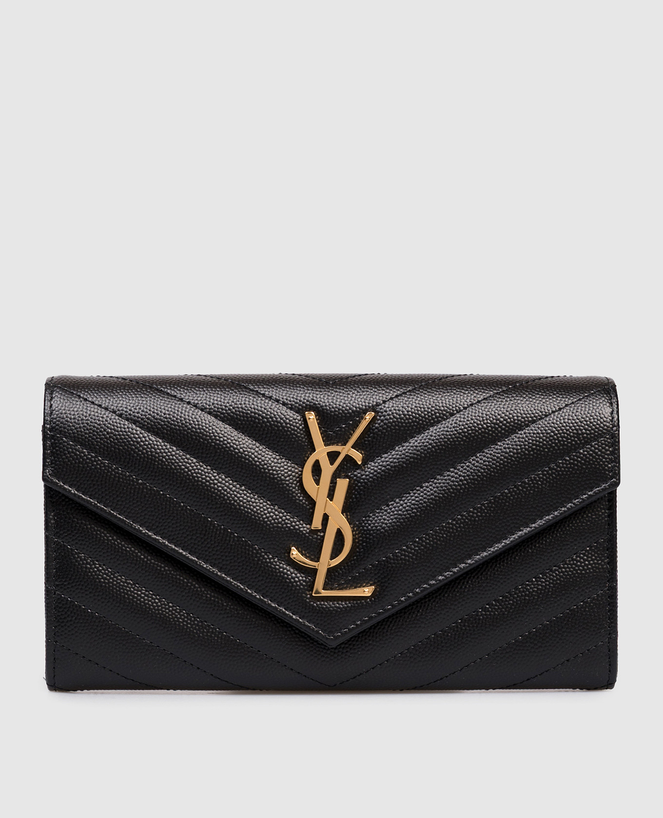 

Black leather wallet with monogram logo Saint Laurent