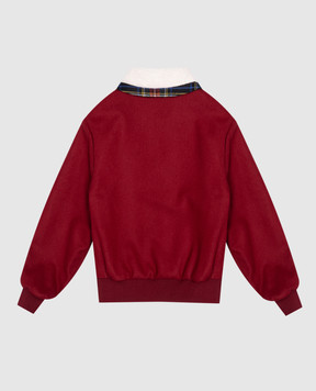 Dolce&Gabbana Children's burgundy jacket with wool and appliqué L51B98G7NPF812+