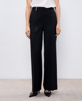Peserico Black pants with wool and sequins E0483500Q302660