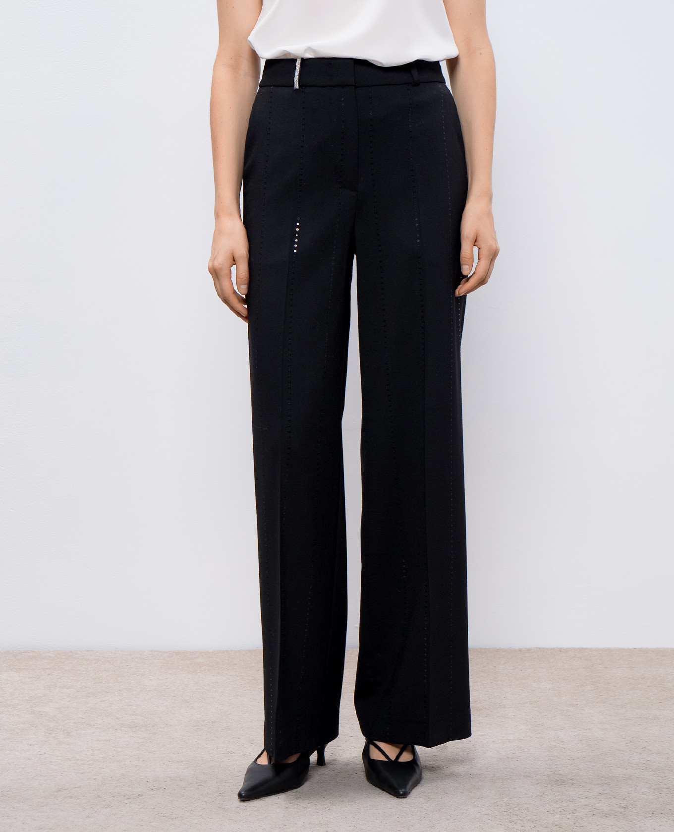 

Black pants with wool and sequins Peserico