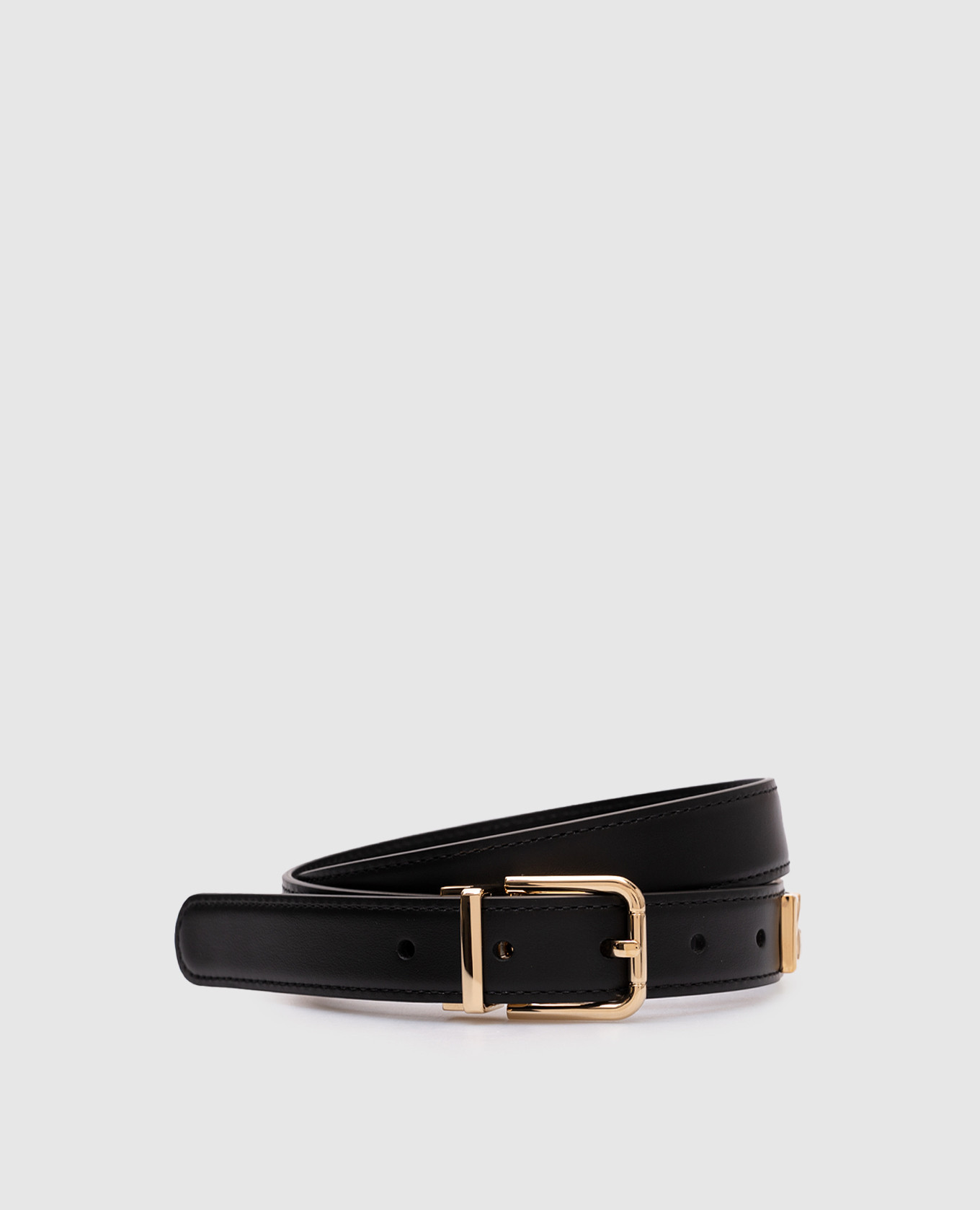 

Black leather belt with logo Dolce&Gabbana