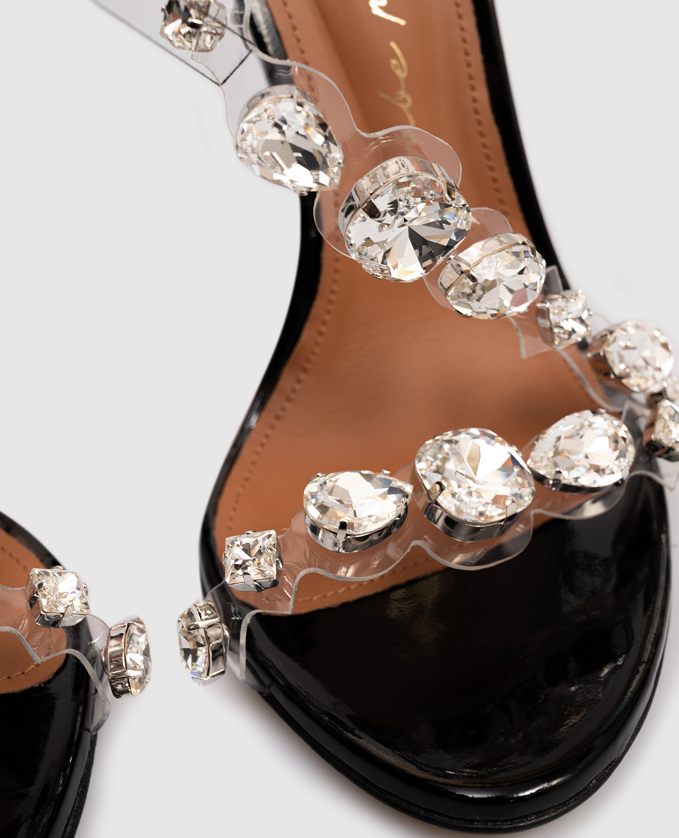 

Sandals with crystals Babe Pay Pls, Transparent