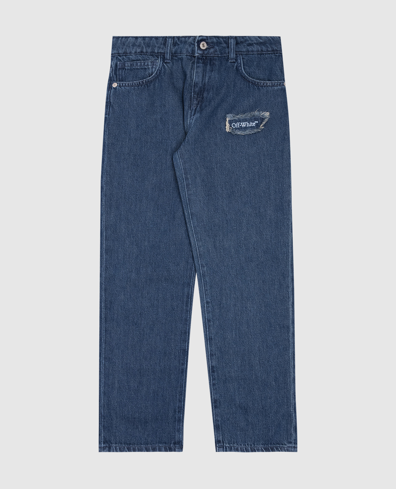 

Children's blue jeans with logo print Off-White